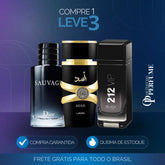 Kit 3 Perfumes Importados (100ml) - Lattafa Asad | 212 VIP Black | Dior Sauvage [QUEIMA DE ESTOQUE]
